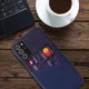Samsung Galaxy Note 20 Ultra Stoffen Hoesje met Kaartsleuf Blauw afbeelding 2