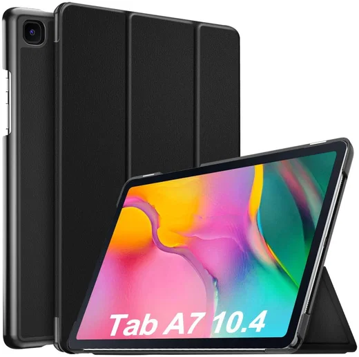 Samsung Galaxy Tab A7 (2020 / 2022) Hoes Tri-Fold Book Cover Zwart afbeelding 1