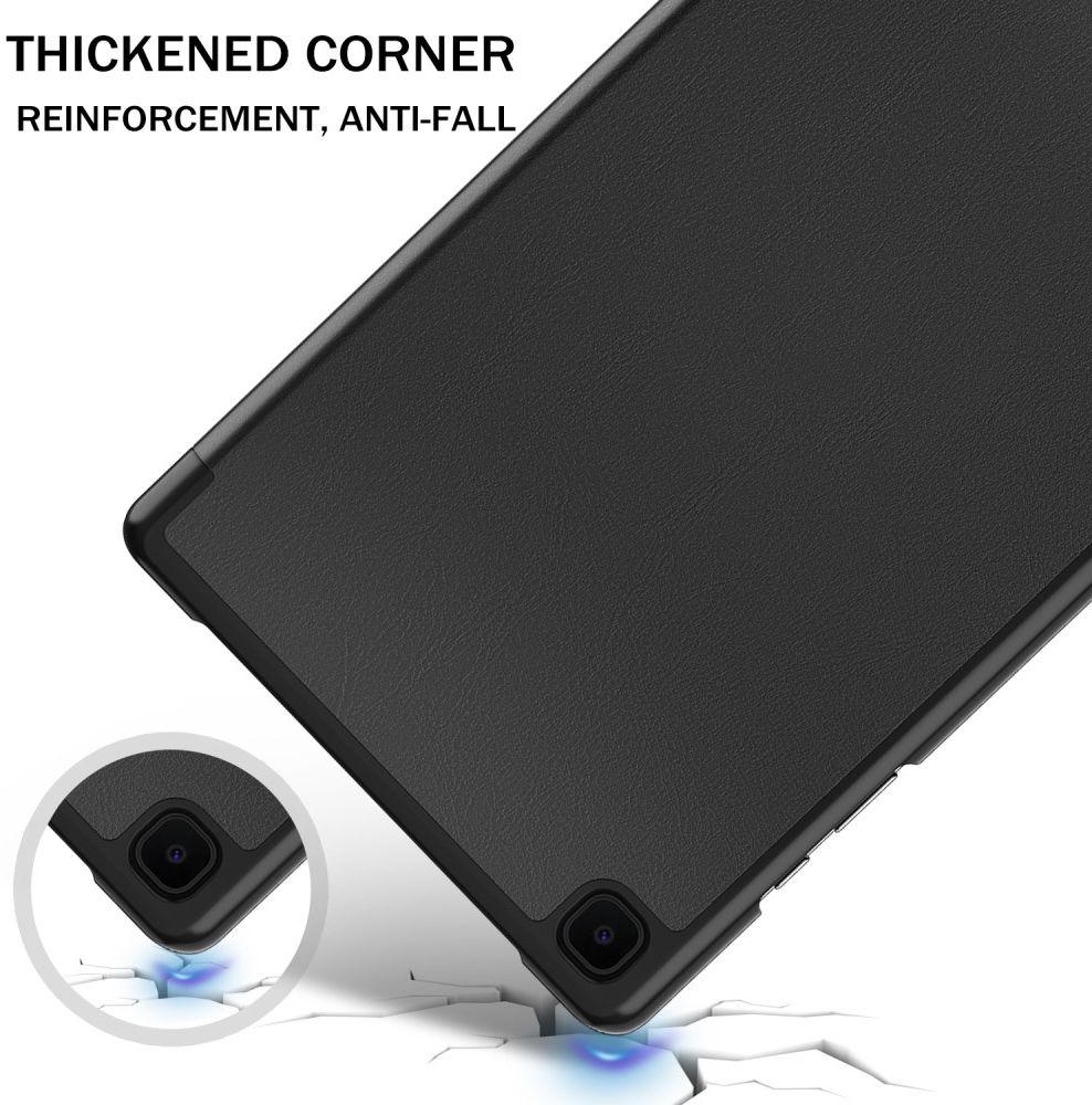 Samsung Galaxy Tab A7 (2020 / 2022) Hoes Tri-Fold Book Cover Zwart afbeelding 3