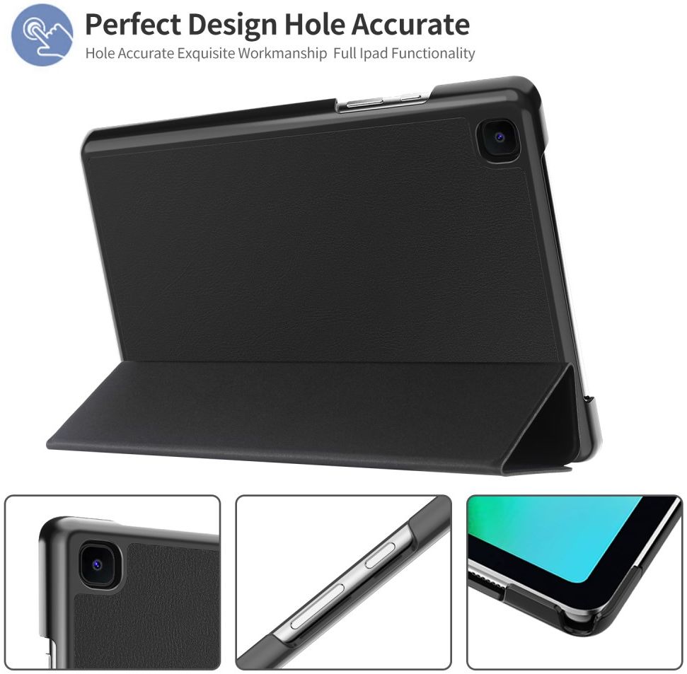 Samsung Galaxy Tab A7 (2020 / 2022) Hoes Tri-Fold Book Cover Zwart afbeelding 5