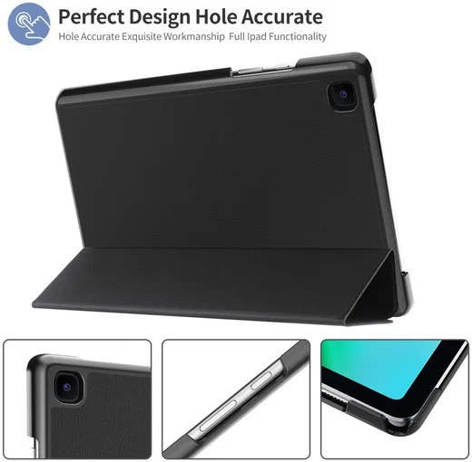 Samsung Galaxy Tab A7 (2020 / 2022) Hoes Tri-Fold Book Cover Zwart afbeelding 5