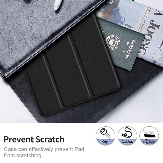 Samsung Galaxy Tab A7 (2020 / 2022) Hoes Tri-Fold Book Cover Zwart afbeelding 8