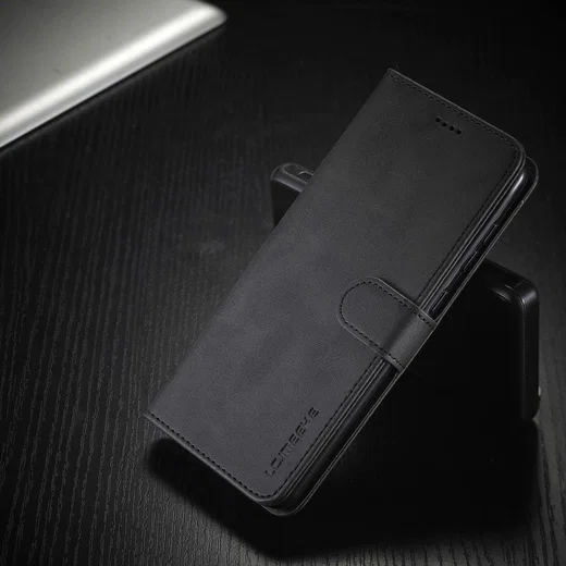 Samsung Galaxy A21S Stijlvol Vintage Portemonnee Bookcase Hoesje Zwart afbeelding 4