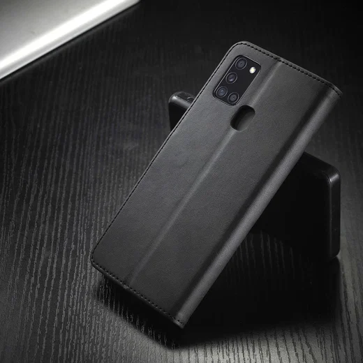 Samsung Galaxy A21S Stijlvol Vintage Portemonnee Bookcase Hoesje Zwart afbeelding 5