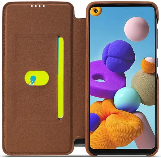 Samsung Galaxy A21S Retro Portemonnee Flip Bookcase Hoesje Bruin afbeelding 10