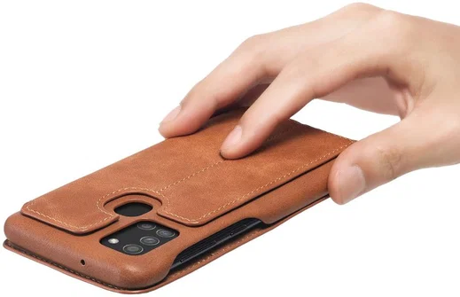 Samsung Galaxy A21S Retro Portemonnee Flip Bookcase Hoesje Bruin afbeelding 18