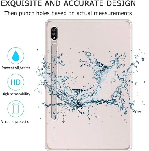 Samsung Galaxy Tab S7 Crystal Clear TPU Hoes Transparant afbeelding 4