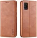 AZNS Retro Samsung Galaxy A41 Portemonnee Stand Hoesje Bruin afbeelding 1