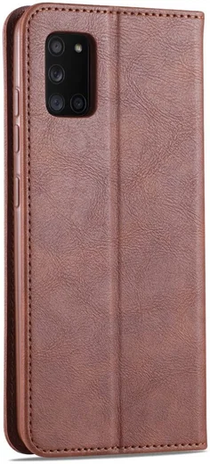 AZNS Retro Samsung Galaxy A41 Portemonnee Stand Hoesje Coffee afbeelding 4