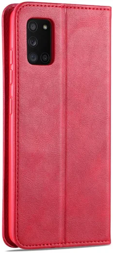 AZNS Retro Samsung Galaxy A41 Portemonnee Stand Hoesje Rood afbeelding 4