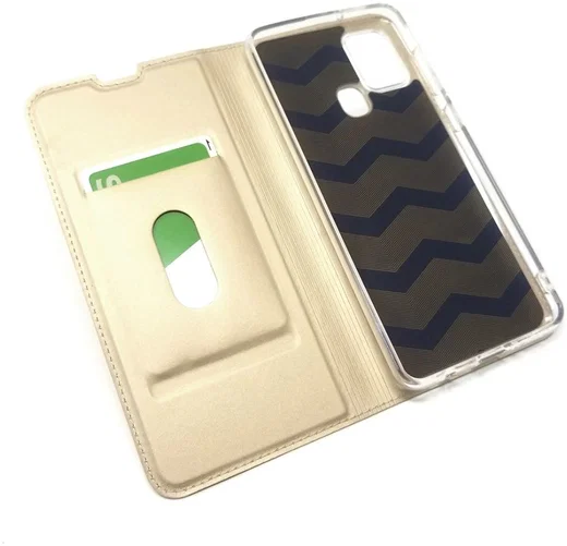 Samsung Galaxy A21S Stijlvol Portemonnee Hoesje Goud afbeelding 7