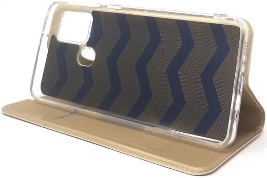 Samsung Galaxy A21S Stijlvol Portemonnee Hoesje Goud afbeelding 9