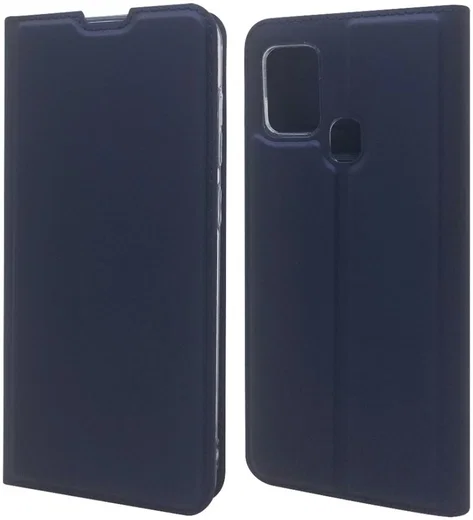 Samsung Galaxy A21S Stijlvol Portemonnee Hoesje Donkerblauw afbeelding 1