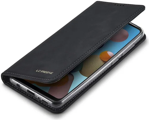 Samsung Galaxy A21s Hoesje Portemonnee Stand Bookcase Kunstleer Zwart afbeelding 6