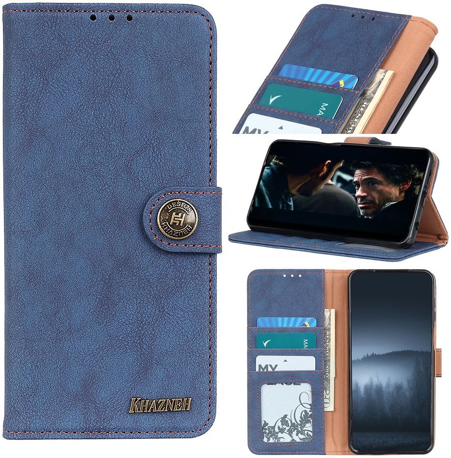 Sony Xperia 1 II Book Case Hoesje Portemonnee Retro Splitleer Blauw afbeelding 4
