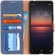 Sony Xperia 1 II Book Case Hoesje Portemonnee Retro Splitleer Blauw afbeelding 1