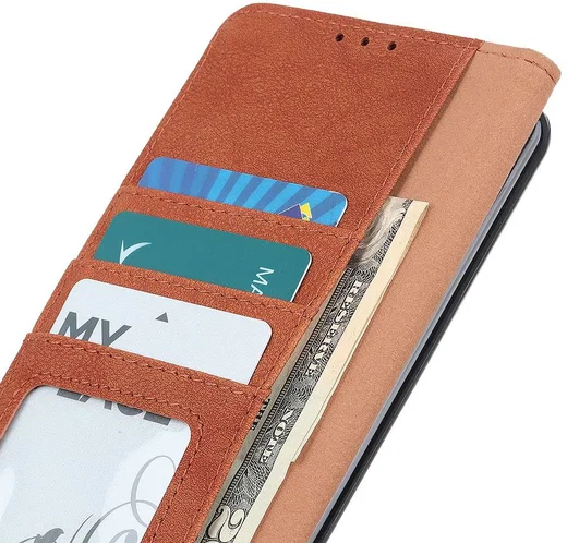Sony Xperia 1 II Book Case Hoesje Portemonnee Retro Splitleer Oranje afbeelding 9