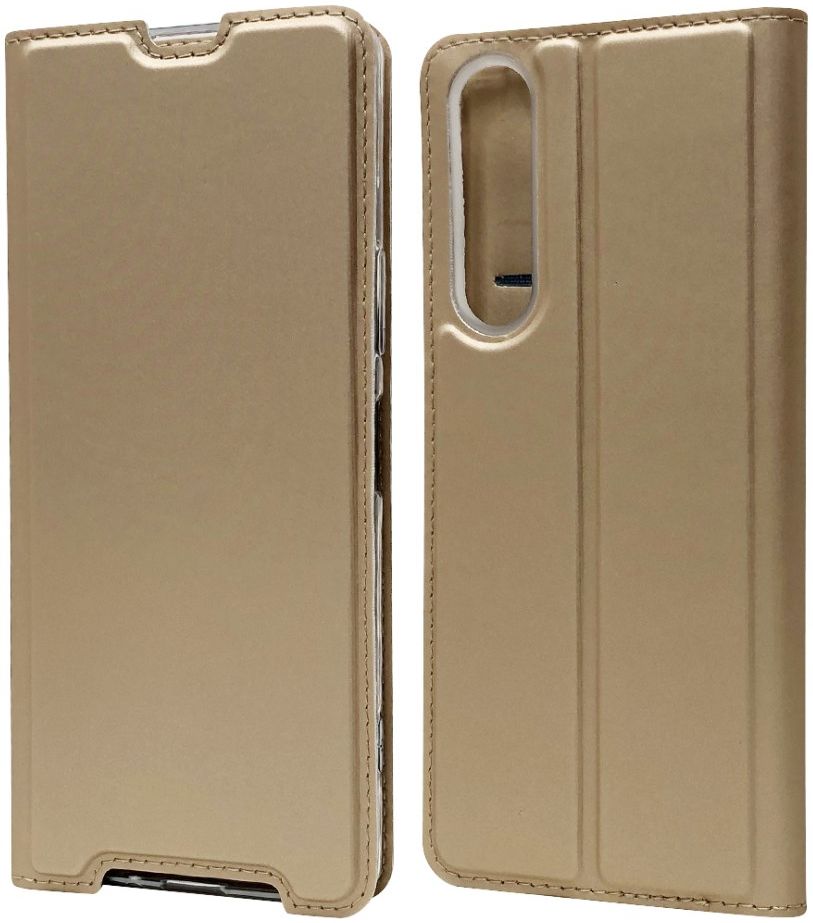 Sony Xperia 1 II Hoesje Vintage Bookcase met Kaarthouder Goud afbeelding 1