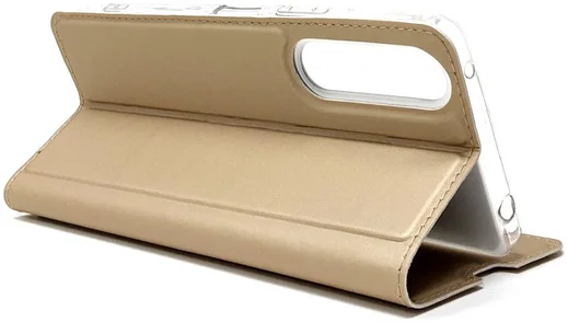 Sony Xperia 1 II Hoesje Vintage Bookcase met Kaarthouder Goud afbeelding 5