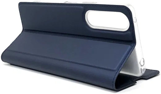 Sony Xperia 1 II Hoesje Vintage Bookcase met Kaarthouder Blauw afbeelding 5