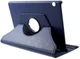 Huawei MediaPad T5 Litchi Skin Hoes met Roterende Stand Donker Blauw afbeelding 2