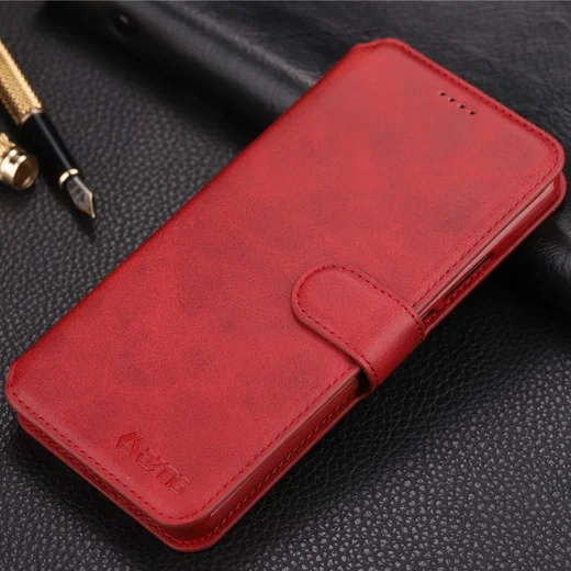 AZNS Huawei Mate 20 Lite Portemonnee Hoesje Rood Kunstleer afbeelding 1