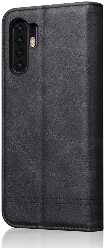 Huawei P30 Pro Crazy Horse Kunstlederen Portemonnee Hoesje Zwart afbeelding 2