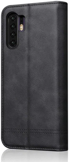 Huawei P30 Pro Crazy Horse Kunstlederen Portemonnee Hoesje Zwart afbeelding 2