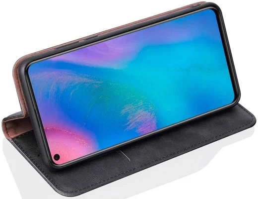 Huawei P30 Pro Crazy Horse Kunstlederen Portemonnee Hoesje Zwart afbeelding 5
