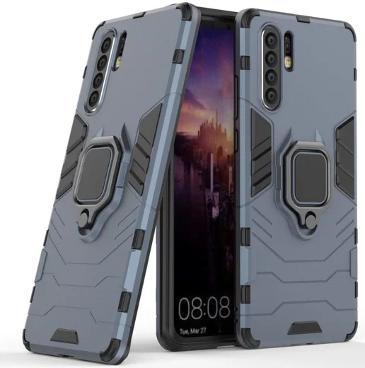 Huawei P30 Pro Hybride Hoesje Met Kickstand Blauw afbeelding 1