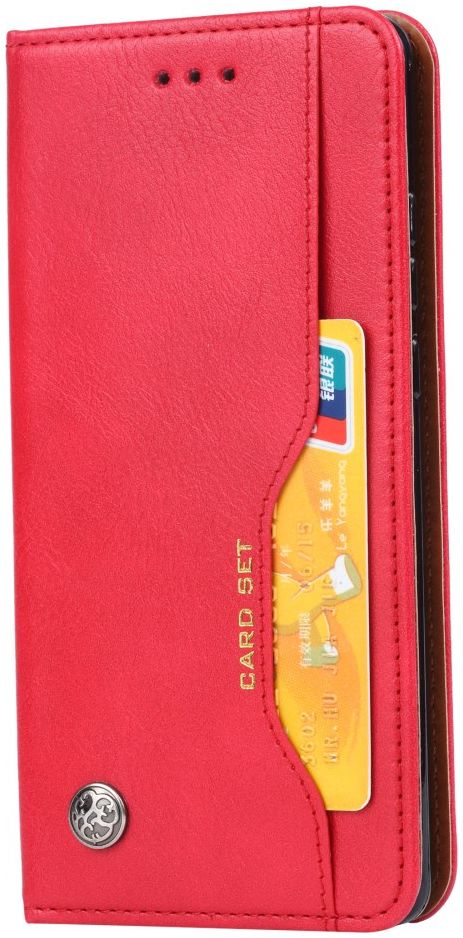 Huawei P30 Pro Portemonnee Stand Hoesje met Kaartsleuf Rood afbeelding 2