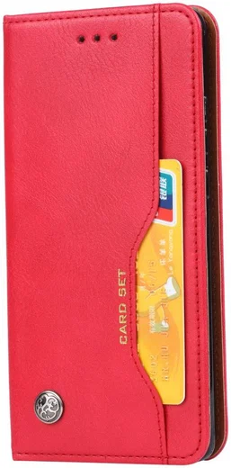 Huawei P30 Pro Portemonnee Stand Hoesje met Kaartsleuf Rood afbeelding 2