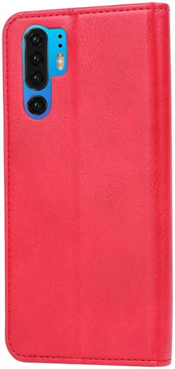 Huawei P30 Pro Portemonnee Stand Hoesje met Kaartsleuf Rood afbeelding 4