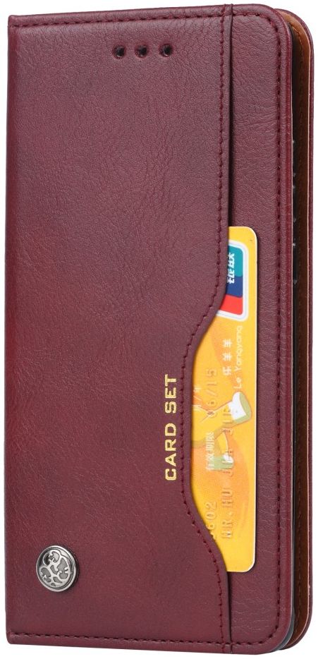 Huawei P30 Pro Portemonnee Stand Hoesje met Kaartsleuf Wine Red afbeelding 1
