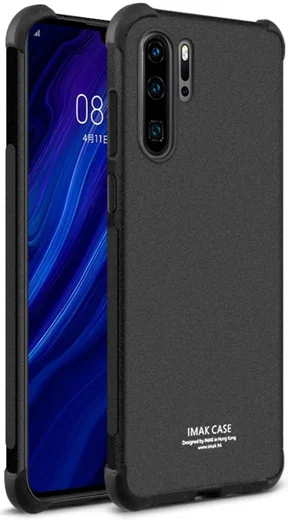 IMAK Huawei P30 Pro Flexibel TPU Hoesje Matte Zwart afbeelding 1