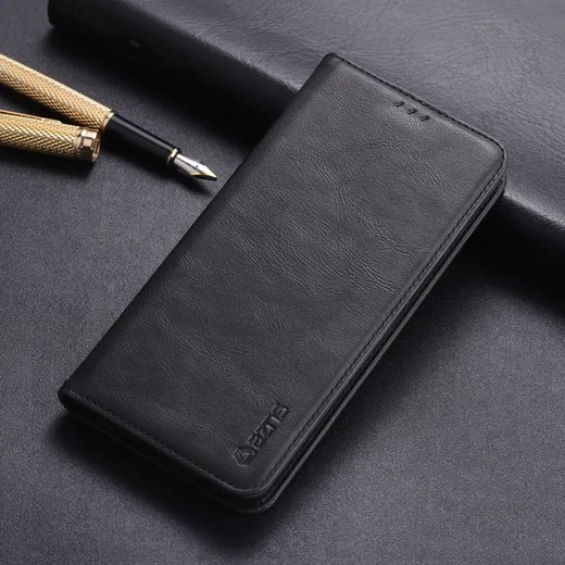 AZNS Retro Huawei P30 Pro Portemonnee Stand Hoesje Zwart afbeelding 1