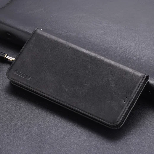 AZNS Retro Huawei P30 Pro Portemonnee Stand Hoesje Zwart afbeelding 3