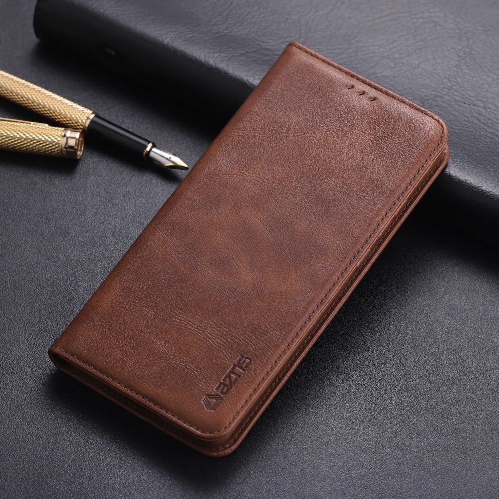 AZNS Retro Huawei P30 Pro Portemonnee Stand Hoesje Coffee afbeelding 1