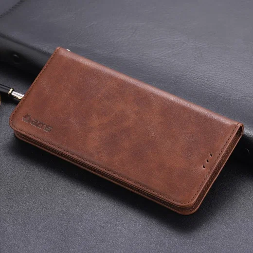 AZNS Retro Huawei P30 Pro Portemonnee Stand Hoesje Coffee afbeelding 3