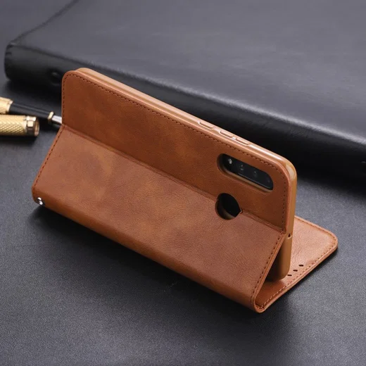 Huawei P30 Lite Crazy Horse Portemonnee Stand Hoesje Bruin afbeelding 4