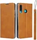Huawei P30 Lite Kunstlederen Portemonnee Hoesje met Polsband Bruin afbeelding 1