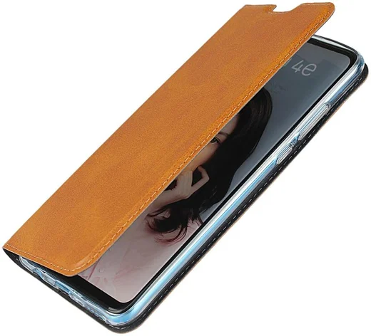 Huawei P30 Lite Kunstlederen Portemonnee Hoesje met Polsband Bruin afbeelding 7