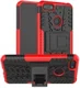 Motorola Moto E6 Play Hoesje Shockproof Hybride Kickstand Rood afbeelding 1