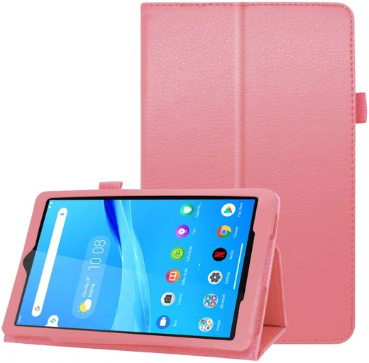 Lenovo Tab M8 Litchi Skin Two-Fold Book Case Hoes Roze afbeelding 2