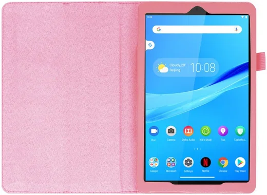 Lenovo Tab M8 Litchi Skin Two-Fold Book Case Hoes Roze afbeelding 1