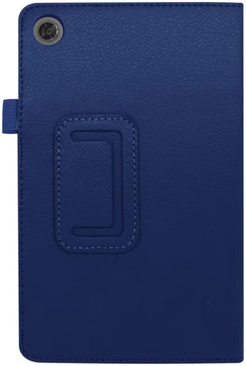 Lenovo Tab M8 Litchi Skin Two-Fold Book Case Hoes Donker Blauw afbeelding 6