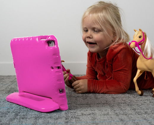 Lenovo Tab M10 Plus / FHD Plus Kinder Tablethoes met Handvat Roze afbeelding 4