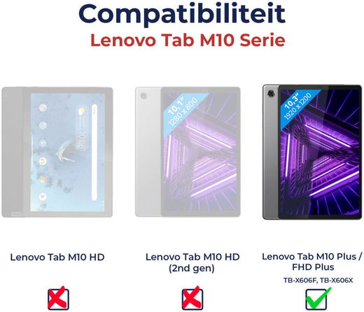 Lenovo Tab M10 Plus / FHD Plus Kinder Tablethoes met Handvat Roze afbeelding 6