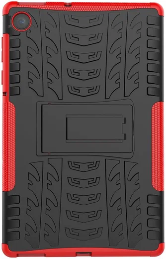 Lenovo Tab M10 Plus / FHD Plus Hoes Robuust Hybride Back Cover Rood afbeelding 5