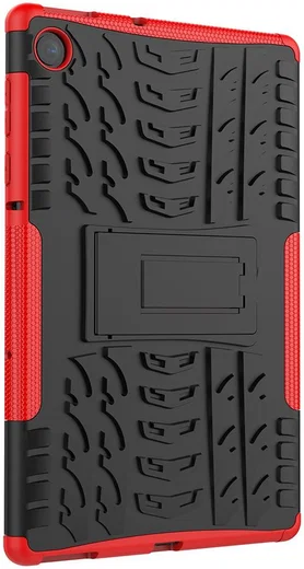 Lenovo Tab M10 Plus / FHD Plus Hoes Robuust Hybride Back Cover Rood afbeelding 6